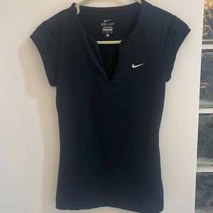 Black short sleeve Nike dri fit workout shirt